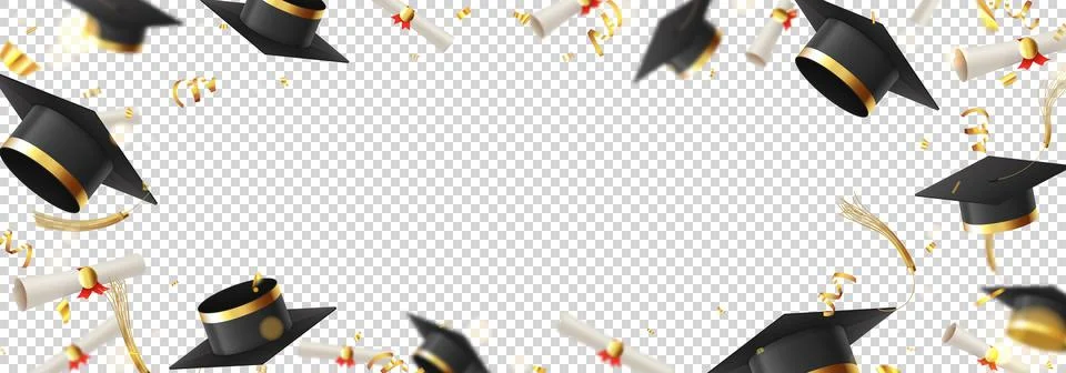 Template for decorative design of graduation Stock Illustration