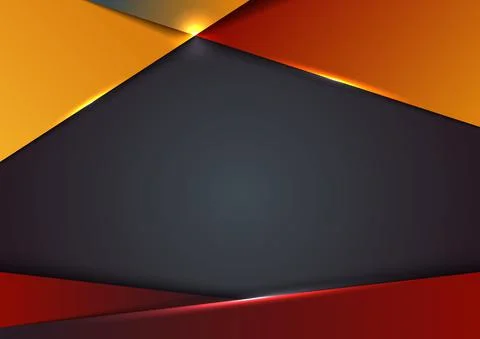 Template design abstract red and yellow gradient geometric shape luxury premi Stock Illustration