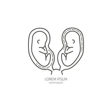 Template Design with embryo Stock Illustration