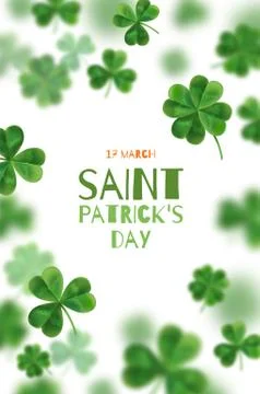 Template design of invitation on St. Patrick's Day. Stock Illustration