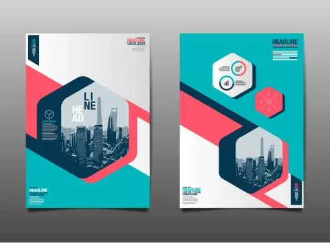 Template design Layout ,Brochure , Flyer , Geometric. Stock Illustration