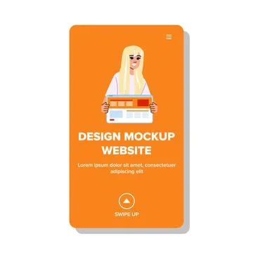 Template design mockup website vector Illustrazione stock