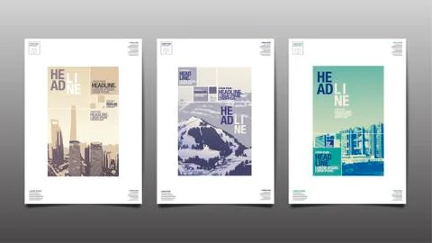 Template design poster, geographic, vectr, abstract background Stock Illustration