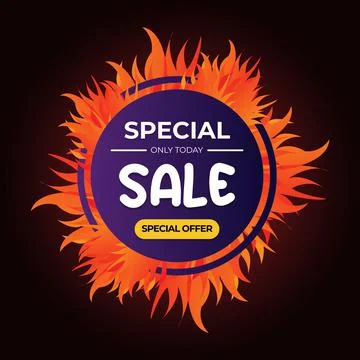 Template design square banner with special sale Stock Illustration