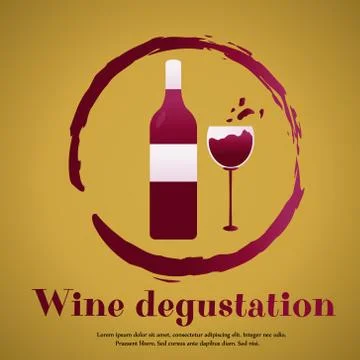 Template design suitable for wine tasting invitation or party Stock Illustration