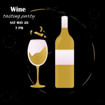 Template design suitable for wine tasting invitation or party Illustrazione stock
