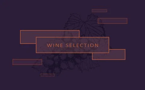 Template for design of wine card Stock-Illustration