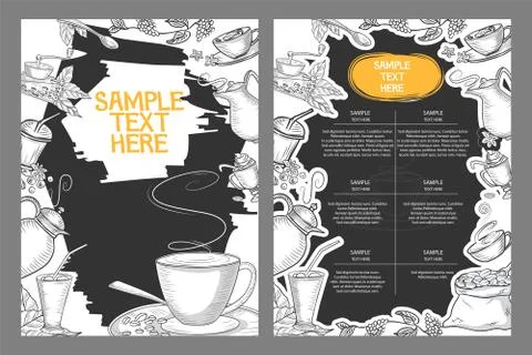 Template of different types of Cocktail for menu background design of Hotel o Stock Illustration