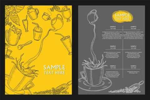 Template of different types of Cocktail for menu background design of Hotel o Stock Illustration