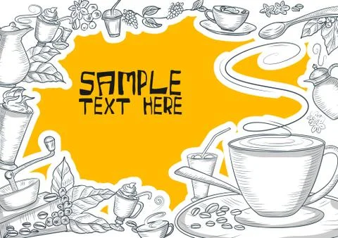 Template of different types of Cocktail for menu background design of Hotel o Stock Illustration