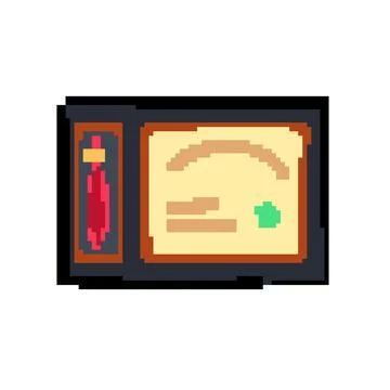 Template diploma pixel art vector illustration 库存插图