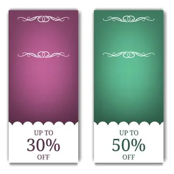 Template of Discount Banners. Place for Text. Vector illustration. Stock Illustration