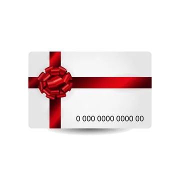 Template of discount card with bow. Stock Illustration