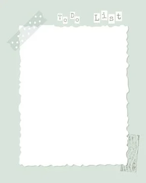 Template To do list, scrapbooking collage, stamp. Reminders, planner, notes Stock Illustration