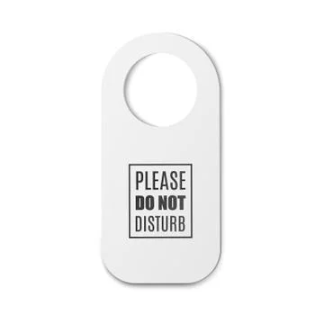 Template of Do Not Disturb door sign tag, realistic vector illustration isolated 스톡 일러스트