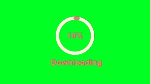 Template of the downloading of the program on the green screen with blue 스톡 동영상 97950241