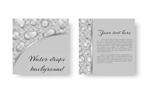 Template with droplets Stock Illustration