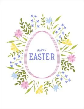 A template for an Easter banner, greeting card, or poster. A silhouette of .. Stock Illustration