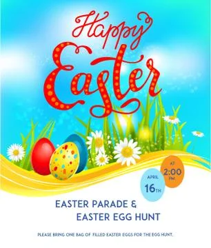 Template easter card Stock Illustration