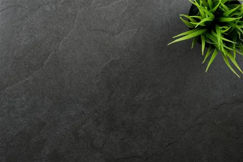 Template with empty black stone table Stock Photos