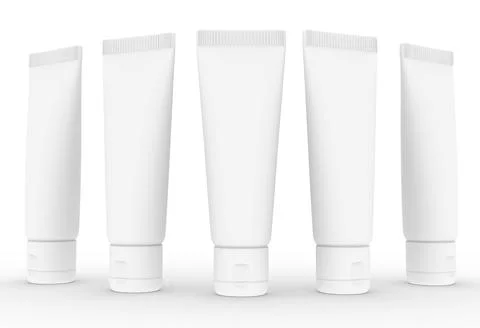 Template empty capsule mockup white background , 3d rendering Stock Illustration