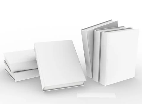 Template empty hardcover book mockup set Stock Illustration