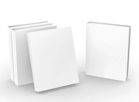 Template empty hardcover book mockup set Stock Illustration