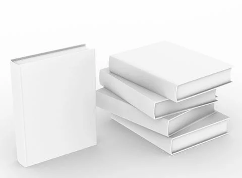 Template empty hardcover book mockup set Stock Illustration