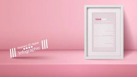 Template empty pink studio, photostudio, room. イラスト素材