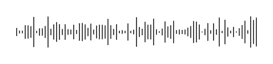 Template of equalizer symbol. Waveform pattern. Voice message template. Audio Stock Illustration