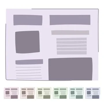 Template financial newspaper vector cartoon graphic Stock Illustration