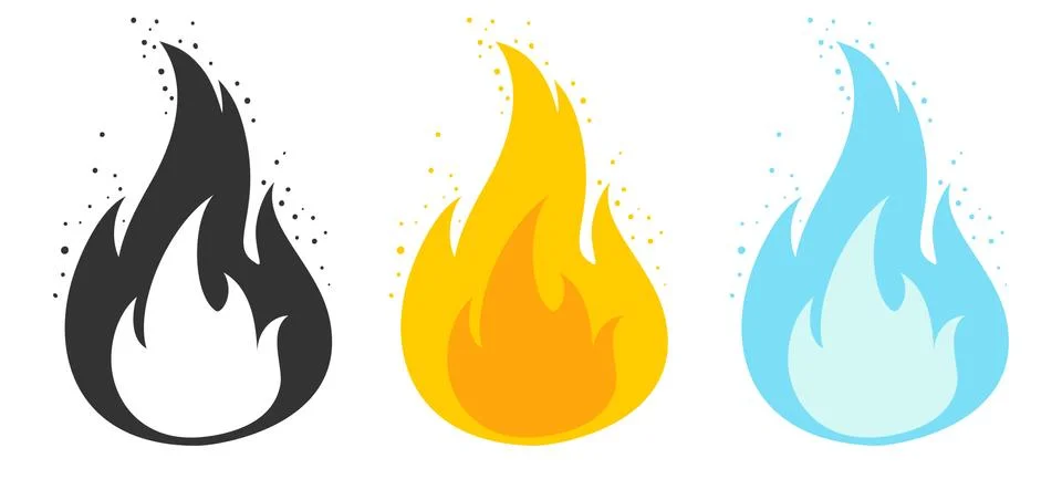 Template flame for games Stock Illustration