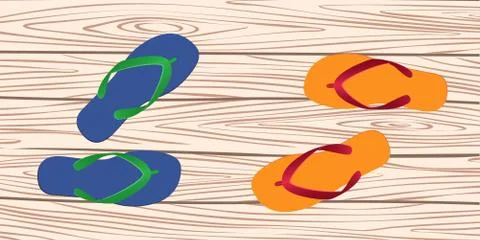 Template with flip-flops Stock Illustration