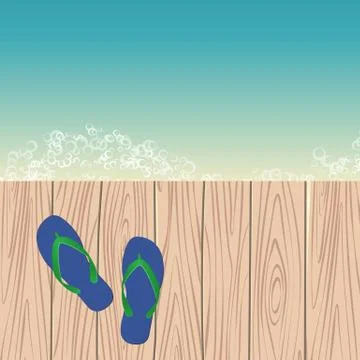 Template with flip-flops Stock Illustration