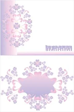 Template floral invitation Stock Illustration