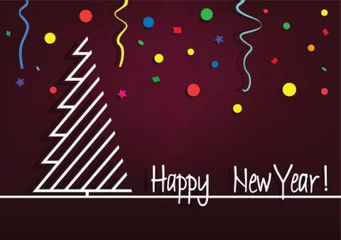 Template, flyer, brochure, greeting card with the New Year. Stock Illustration