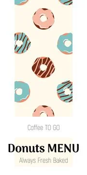 Template for a flyer or booklet with an offer for a buyer in a donuts store Stock Illustration