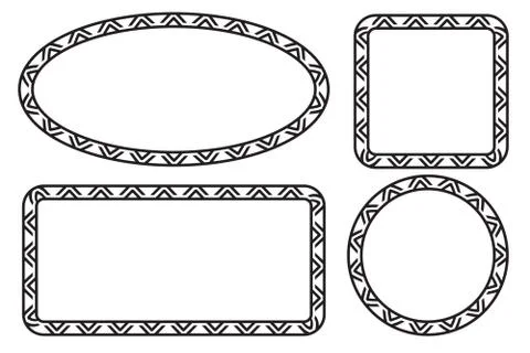 Template Frame - Chinese Set 02 Stock Illustration