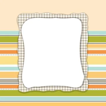 Template frame design for greeting card Stock Illustration