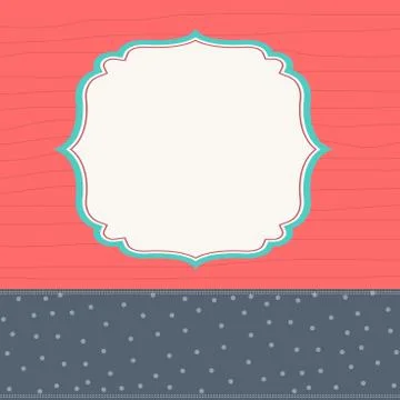 Template frame design for greeting card Stock Illustration