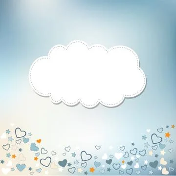 Template frame design for greeting card Stock Illustration