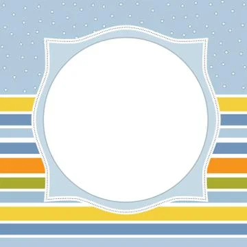 Template frame design for greeting card Stock Illustration