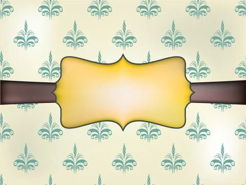 Template frame design for greeting card . Background - seamless pattern. Stock Illustration