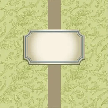 Template frame design for Invitation Stock Illustration