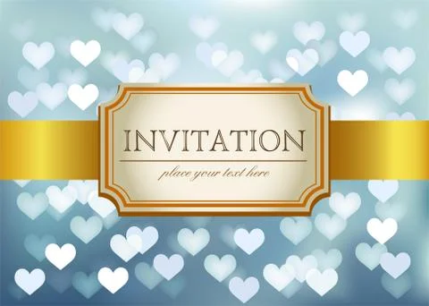 Template frame design for Invitation Stock Illustration