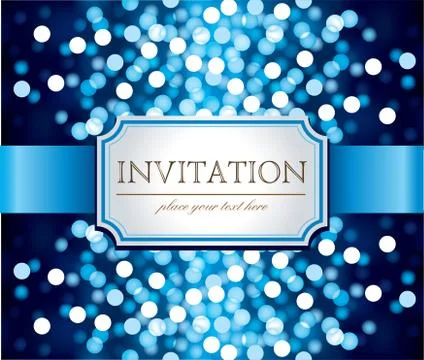 Template frame design for Invitation Stock Illustration