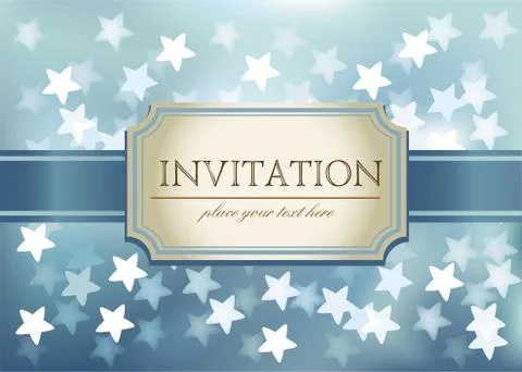Template frame design for Invitation Stock Illustration