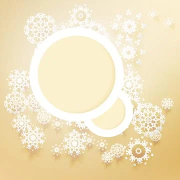 Template frame design for xmas card. Stock Illustration