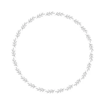 Template frame of spring flowers line art. Stock Illustration
