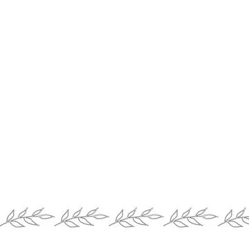 Template frame of spring flowers line art. Stock Illustration